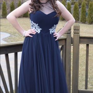 Formal Prom Dress size 5 Navy Blue